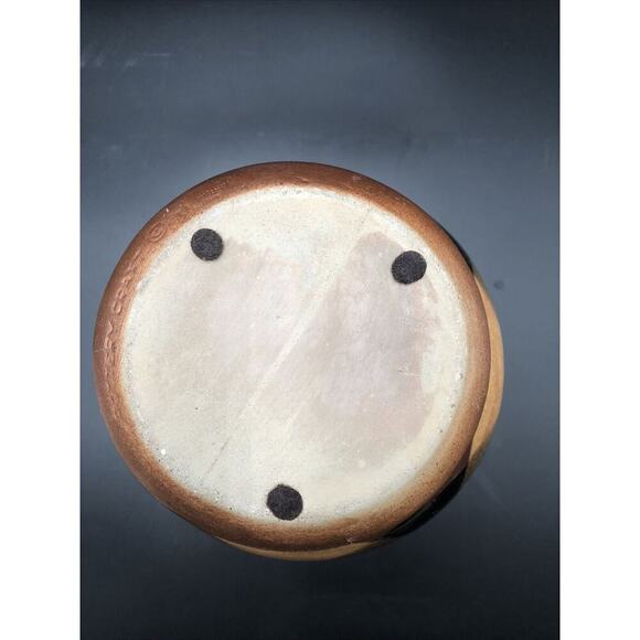 Vintage Pottery Craft USA Geometric Design Mid-Century Brown Vase 9.5” Tall - Picture 6 of 6